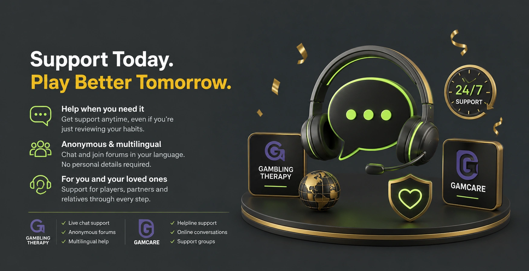 JB.COM responsible gaming support with 24/7 help and GamCare services